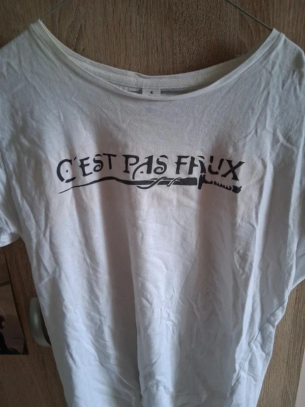 T-shirt mixte coton kaamelott c'est pas faux taille xl - Photo 2/4