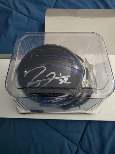 Ray Lewis Baltimore Ravens Signed Autographed Mini Helmet  Beckett COA