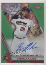2019 Bowman's Best Auto Green Refractor 66/99 Brennan Malone #B19-BM Auto uk2