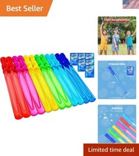 36 Pack of 14.6'' Big Bubble Wands - Safe, Fun Party Favors for All Ages