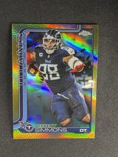 2025 Topps Chrome Gold Pigskin Jeffery Simmons /50 - Titans