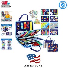 Toddler Busy Board Montessori Toys for Boys, Sensory Book Educational Activit...