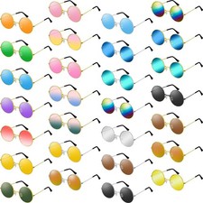 28 Pairs Hippie Sunglasses 28 Colors Round Hippie Glasses 60s 70s Outfits Gro...