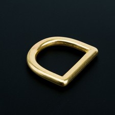 Country Brook Design 1 Inch Solid Brass Die Cast Square Bottom D-Rings, 10 Pack