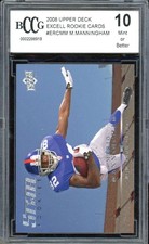 Mario Manningham Rookie Card 2008 Upper Deck Excell #Ercmm BGS BCCG 10. rookie card picture