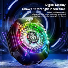 Magnetic Clip Phone Cooler RGB Semiconductor Freezing Fan display for Game Live