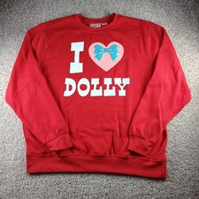 Dolly Parton Sweatshirt I Love Dolly Red Sweatshirt Women's XL