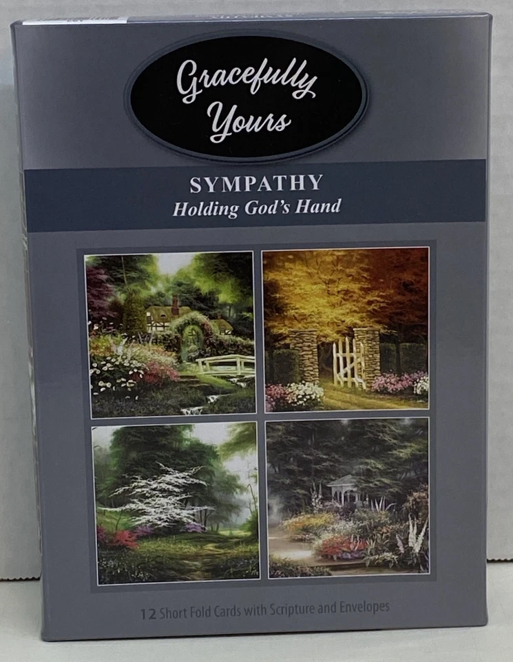 BOX 12 Christian SYMPATHY Greeting Cards, Inspirational Verse & Bible Scripture - Image 2 of 4