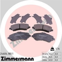 Zimmermann Bremsbelagsatz Scheibenbremse 24604.180.1 FüR Jeep Fiat Jk Freemont 3