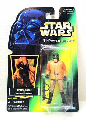 STAR WARS Power Of The Force PONDA BABA 3.75'' Action Figure Hologram Kenner 1996