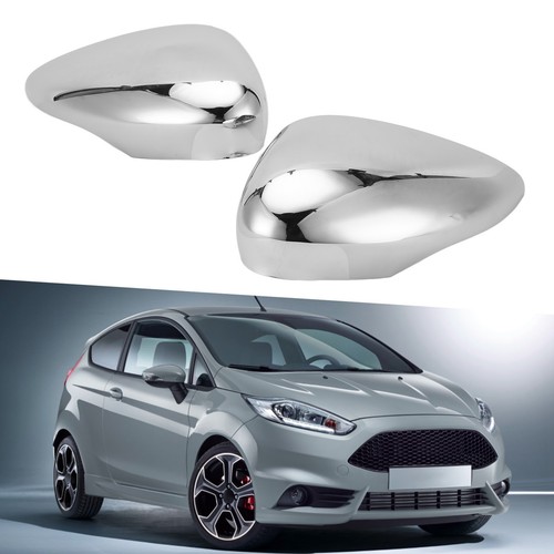 New 2pcs Side Door Rearview Mirror Cover Cap Silver Chrome 8A6117K747CA For