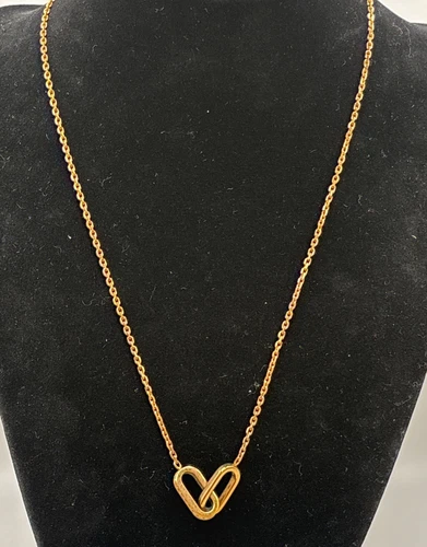 Collana minimalista ovale cristallo legato catena cavo tono rame Michael Kors