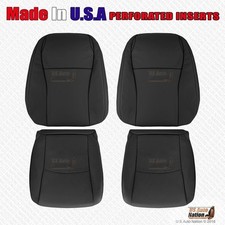 2008 -2013 For Toyota Highlander Driver Passenger Perforated Leather Cover Black