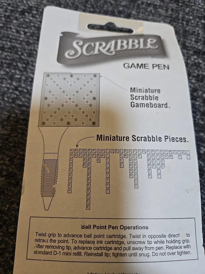 Vintage 2003 Scrabble Game Pen Hasbro New Old Stock In Damaged Package - Image 3 of 4