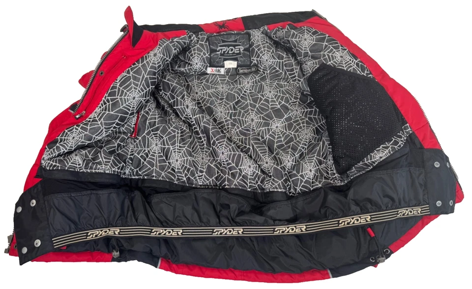 Spyder Dermizax EV Ski Snowboard Thinsulate Vented Jacket Parka Red Black Medium - Image 4 of 4