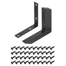 20 Set l Corner Bracket Metal Angle Brackets, Black, 3.15"x0.59"x3.15"