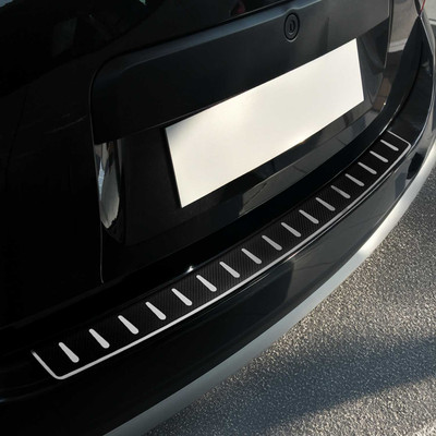 Ladekantenschutz Stoßstange für Dacia Duster I 2010-17 Edelstahl carbon foliert