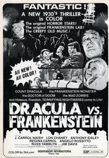 Drácula vs Frankenstein 1971 Original Promo Flyer Adamson Explotación Cine