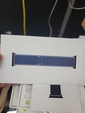 Smartwatch Band Trail Loop 49mm Blue Bright S M Natural Titanium Apple Finish