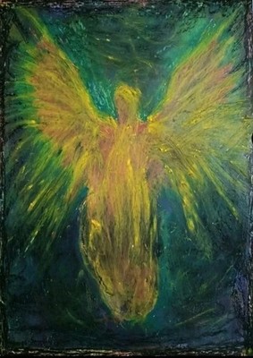 Portrait - Abstract Modern Art - Oil Chalk A4 Paper - Modern Art