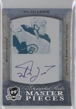 2007-08 Upper Deck The Cup Rookie Printing Plate Cyan 1/1 Milan Lucic Auto 0c3