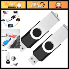 64GB USB Flash Drive 2 Pack - USB 2.0 Thumb Drives, Swivel Design, Portable Stor