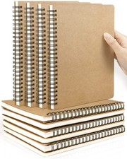 A5 Spiral Notebooks Blank Journal 10-Pack, Softcover Unlined Sketch Pad for Draw