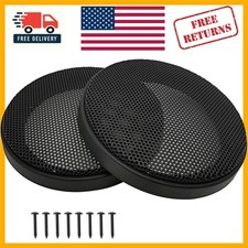 3-Inch Car Speaker Grill Covers - Stylish Black Protectors for DIY Audio Systems