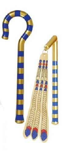 Pharaoh Cleopatra Handheld Props Egyptian Queen Fancy Dress Costume Accessories