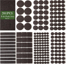 Felt Furniture Pads for Hardwood Floors -Self Adhesive Felt Chair Leg Pads  Fu...