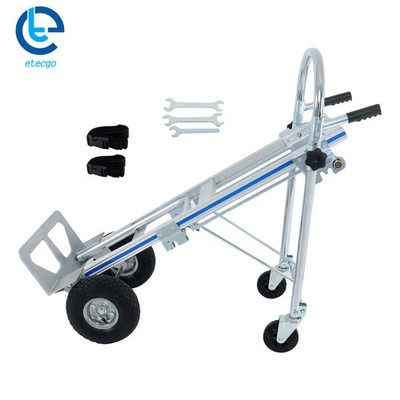 Folding Aluminum Hand Truck Trolley 4 In 1 1000Lbs Hand Cart Convertible