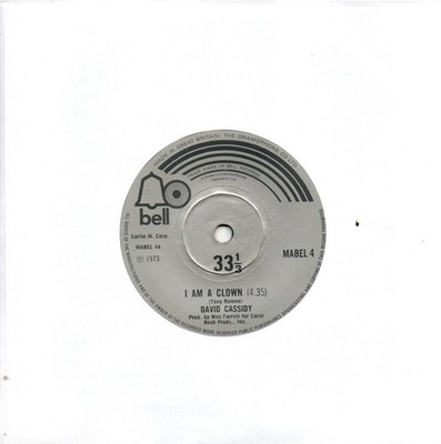 David Cassidy:I am a clown/Some kind of a summer/Song for a rainy day:UK:Bell