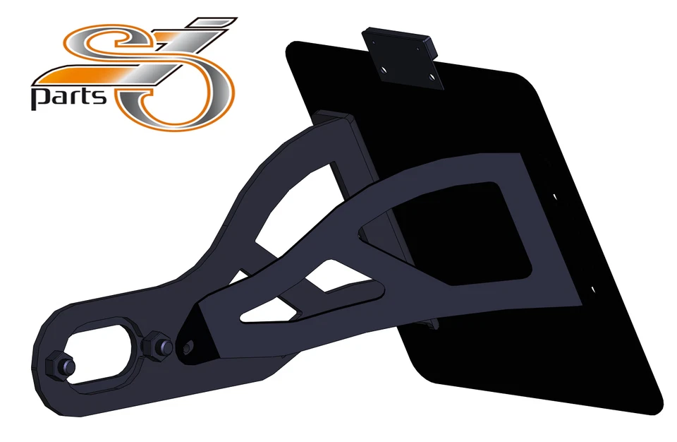 Harley Davidson Rocker C Soporte de matrícula de montaje lateral + Iluminación Foto 2 de 2