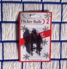 CARDof 2 PURPLE FLICKER FLAME LIGHT BULB E12 candelabra C7 flickering 1w 7¢*ship
