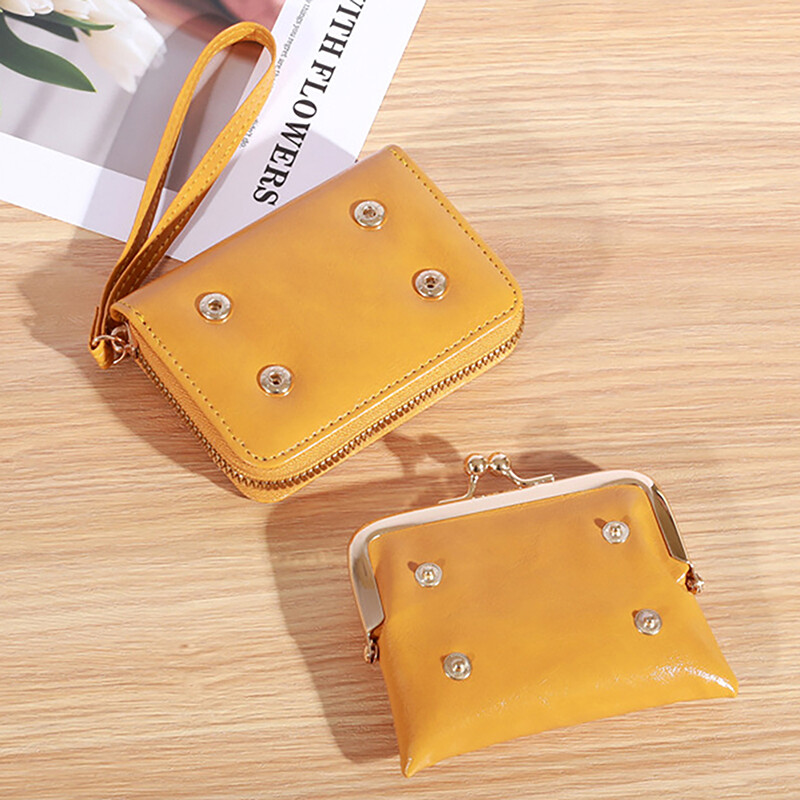 New Women's Mini Women's Wallet Wrist Strap Short Zero Wallet Coin Clip