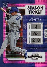 Patrick Mazeika 2022 Panini Chronicles #18 Contenders Optic Pink Pulsar Mets
