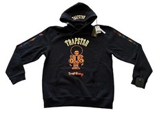 TRAPSTAR TRAPBABY LARGE BLACK HOODIE R.WORLD 100 COTTON KANGAROO POCKETS : 249/-