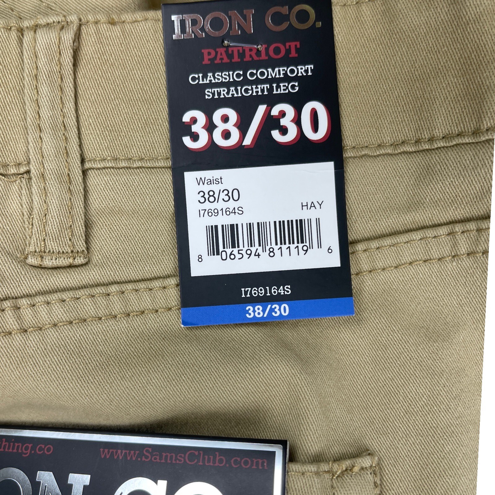 Iron Co Patriot Pants Classic Comfort Strait Leg 38 x 30 Khaki Pants eBay