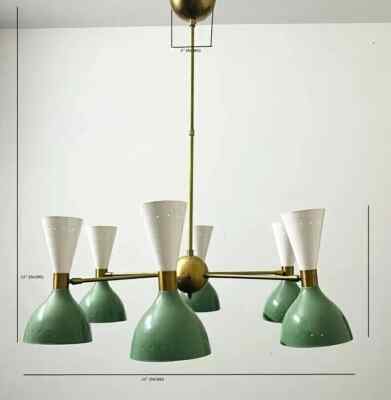 Adjustable Ceiling Chandelier 6 Arms Ceiling Chandelier Stilnovo Pendent Light