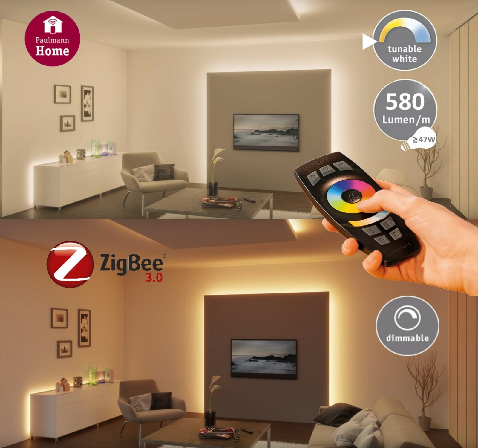 Paulmann Zigbee Mit Philips Hue Verbinden Paulmann SmartHome Zigbee LED Stripe Reflex 3m Tunable inkl.FB Gent | eBay
