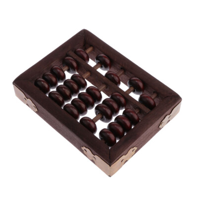 Vintage Wooden Abacus 5 Ziffern Berechnungswerkzeug für Kinder Erwachsene