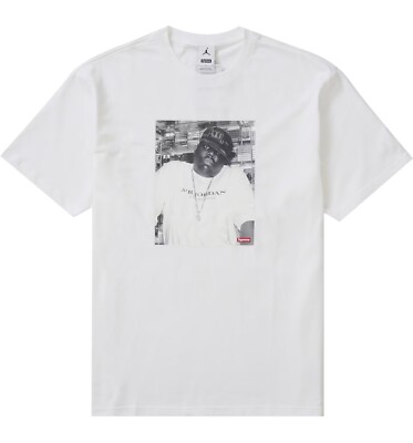 Supreme x Jordan Biggie Tee White Size L