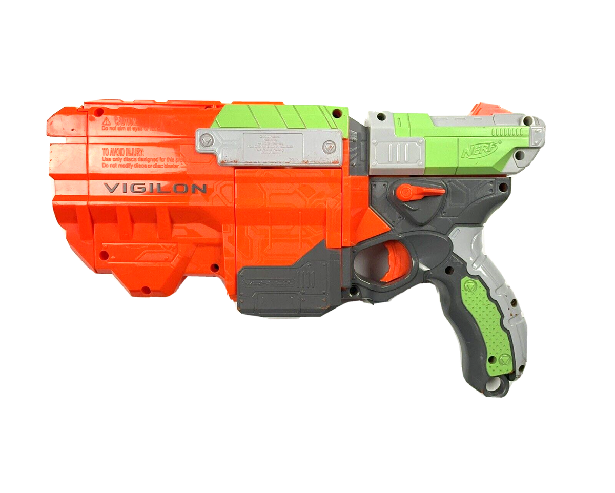 Nerf Vortex Vigilon Blaster Green Orange Gun 2010 Hasbro | eBay