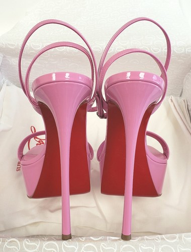 Christian Louboutin Loubi Queen Alta Leather Platform Heels Sandal EU 40 / US 10 - Imagen 4 de 7