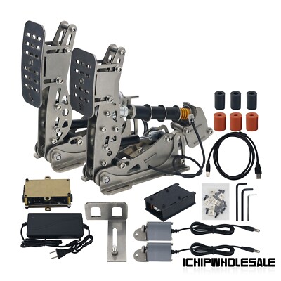 OKRACING GT1 PRO SIM Racing Pedals Throttle + Brake + Force Feedback + Baffle
