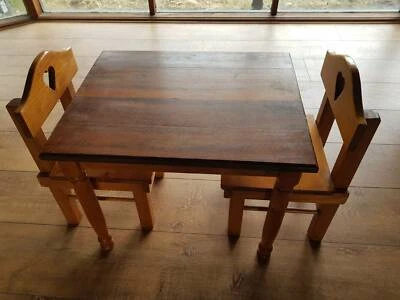 kids timber table and chairs