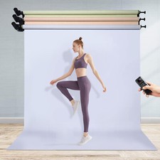 Background Support System 3-Roller Electric Elevator Wall Mount Backdrop Remote