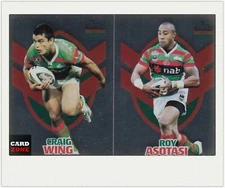 2009 SELECT NRL STICKERS FOIL STICKERS PAIR-ASOTASI + WING-RABBITOHS
