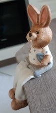 🐓 Osterfigur Hase mit Stoffbeinen sind beweglich  lustig