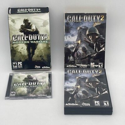 2 Call of Duty PC Games Call Of Duty 2, Call Of Duty 4 Pc Game With Key Codes